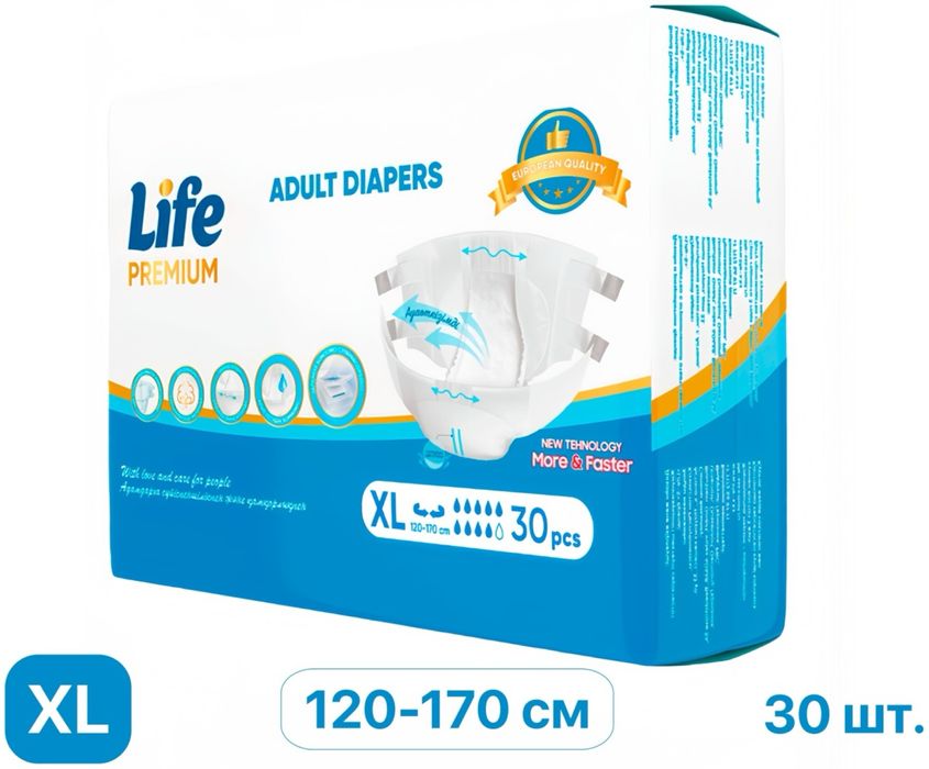 Памперсы Life premium