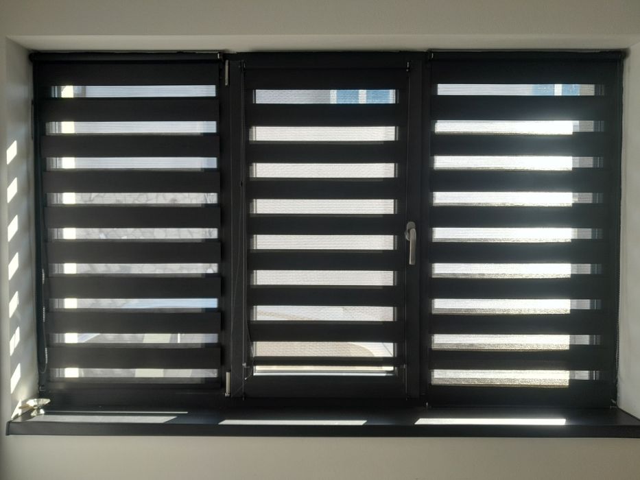Rolete zi / noapte cu casetare antracit
