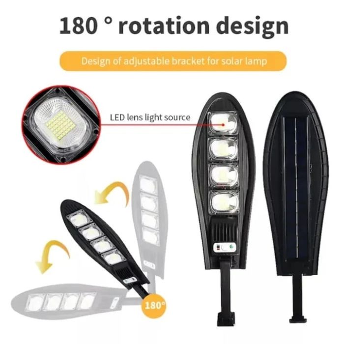 Lampa Solara LED Exterior Set 2 Buc, 200W, 4 Module Led,