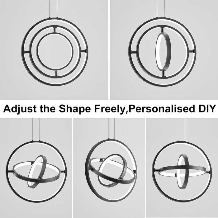 IZOWE LED пръстен - висящо осветително тяло 30W, регулируема височина