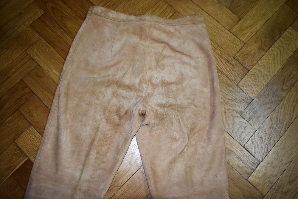 Pantaloni dama din piele intoarsa