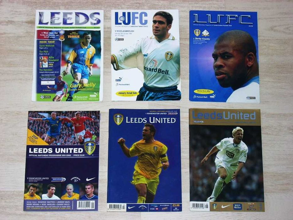 Лийдс Юнайтед оригинални английски футболни програми 1997, 1999, 2002