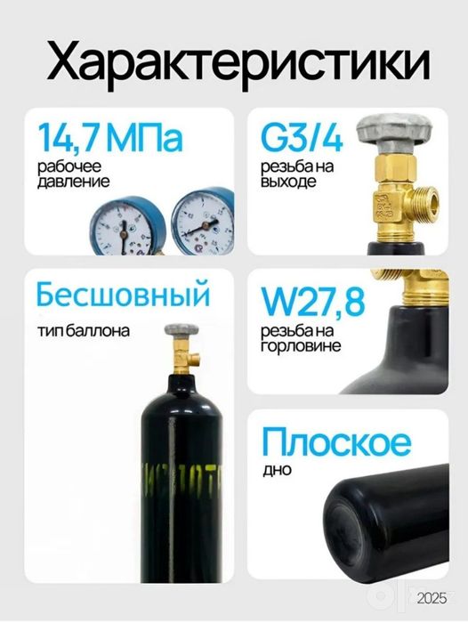 Баллон со2 янги сертификат бор