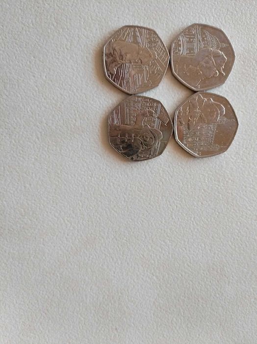 50p Английски Пенс, Четирите Издадени 50p с Мечето Падингтън
