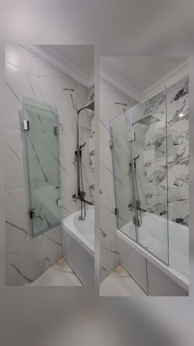 Душ кабина, шторка на ванну