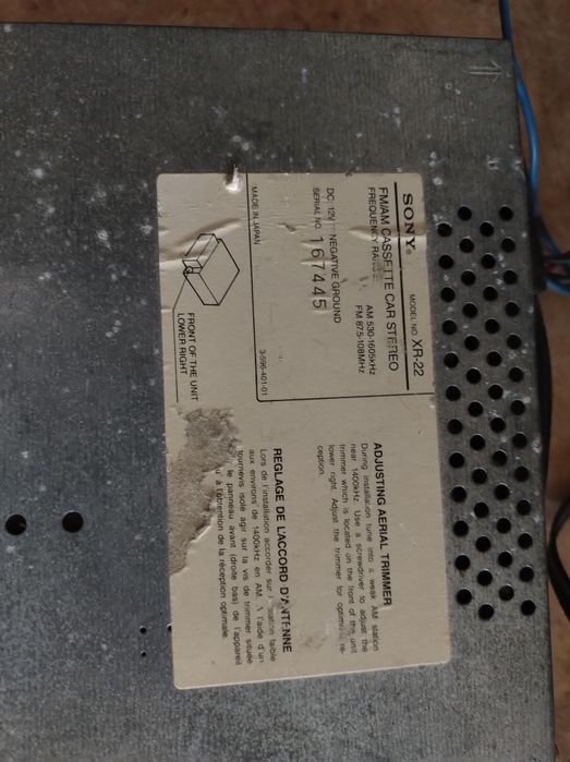 Ретро авто радио касетофон sony