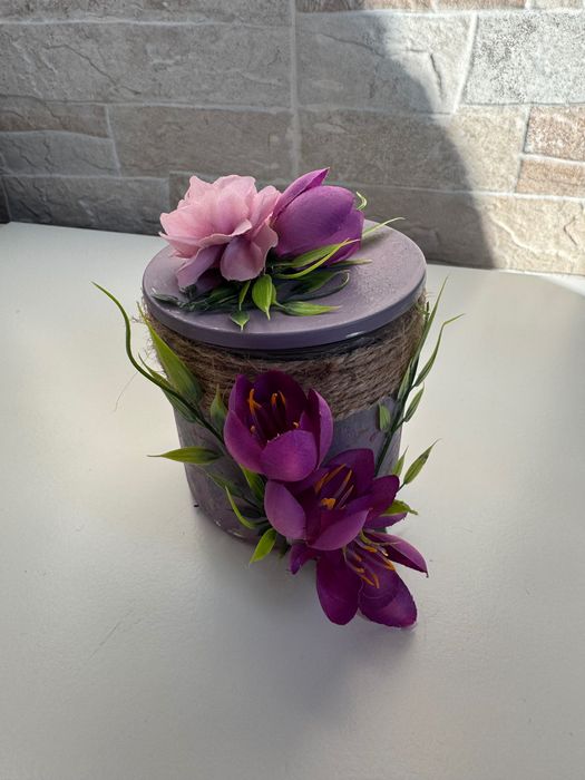 Декоративна свещ за дома, ръчна изработка