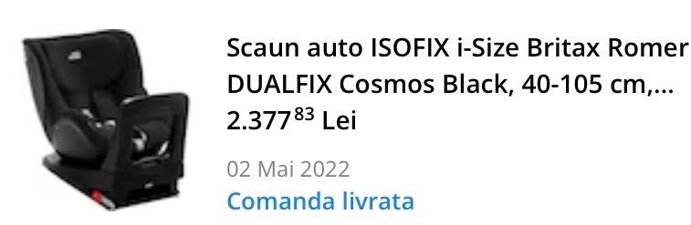 Vând scaun auto Britax romer