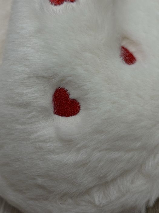 Тапочки меховые с сердечками
