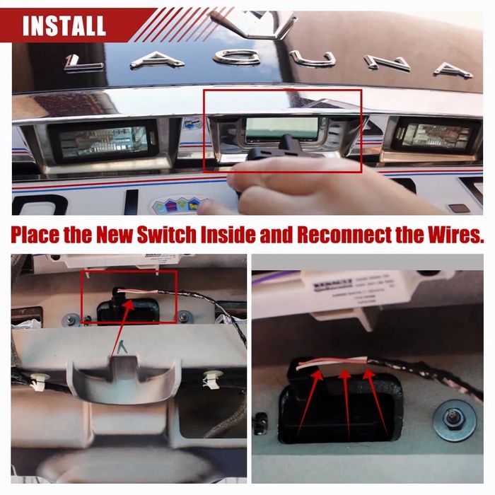 бутон за багажник Renault копче багажник Рено бутони багажник Меган Сц