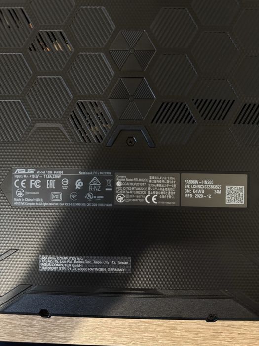 Asus Tuf Gaming A15 — Ryzen 7 + RTX 2060 + 16gb Ram