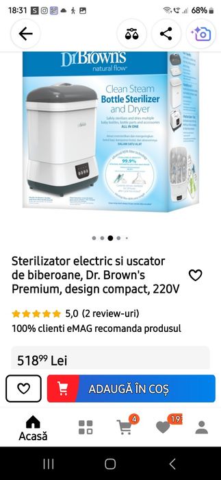 Sterilizator biberoane
