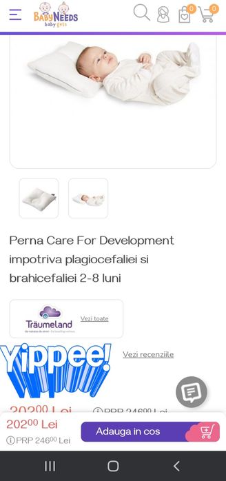 Perna bebe impotriva plagiocefaliei/brahicefaliei