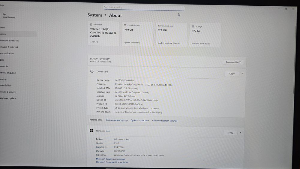 Hp 470 G8 I5 1135G7