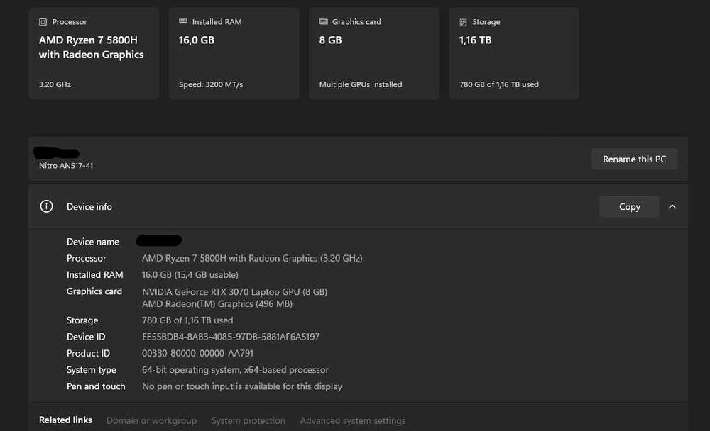 Геймарски Лаптоп, NVIDIA 3070, AMD Ryzen 7 5800H