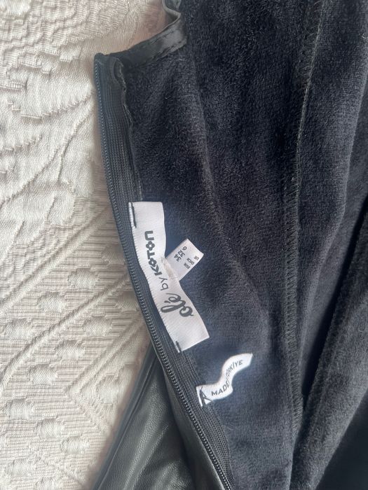 Черна кожена рокля