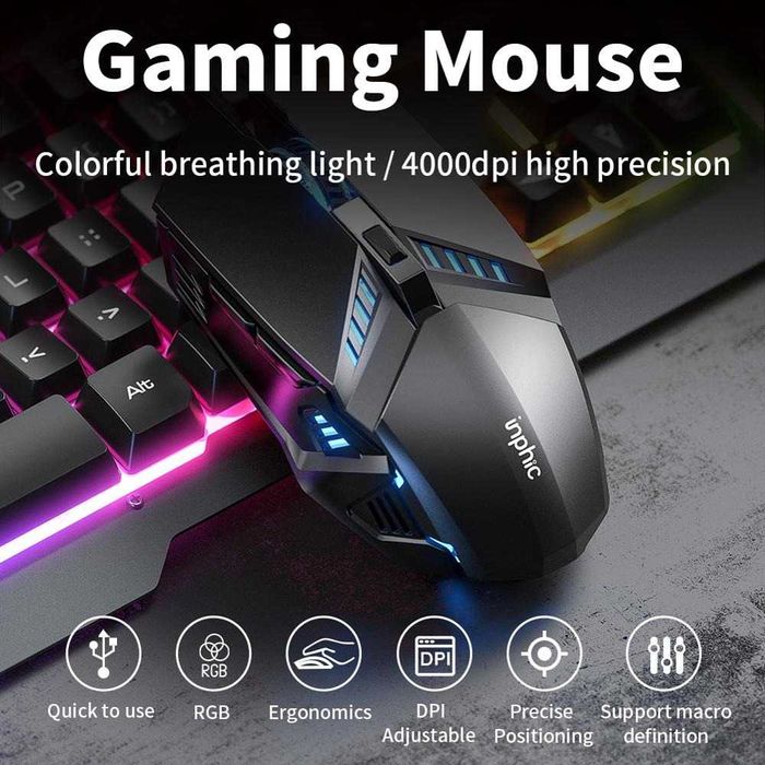 Комплект Gaming STELS V680, USB, Подсветка Rainbow, Клавиатура и Мишка