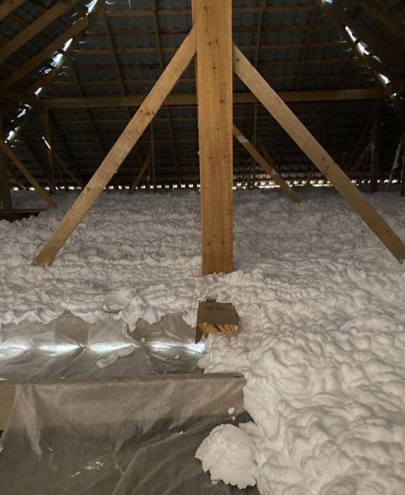 Утепление крыши пены