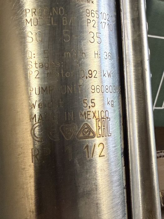 Сондажна помпа Grundfos SQE 5-35