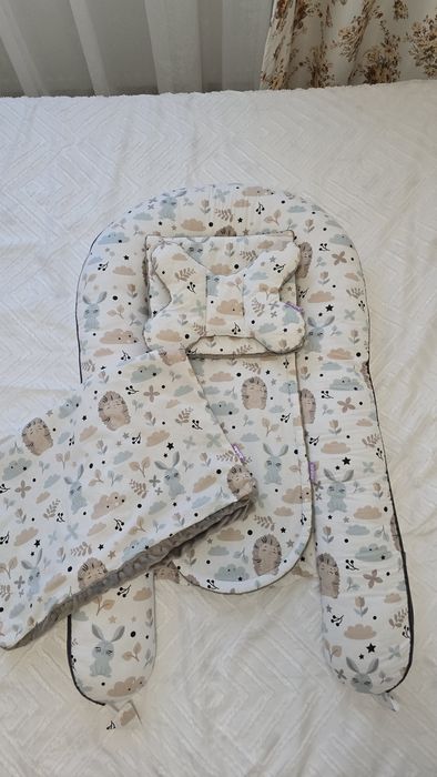 Set 5 piese jukki babynest + perna alaptare
