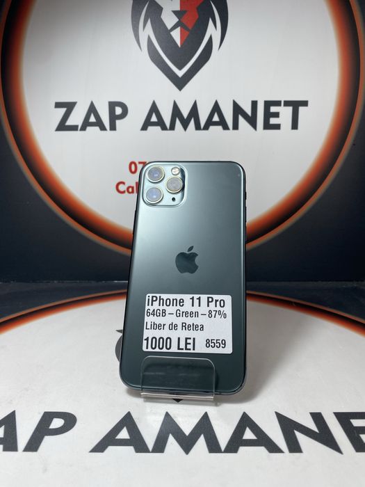 ZAP AMANET Vitan - iPhone 11 Pro - 64GB - Green - 87% baterie