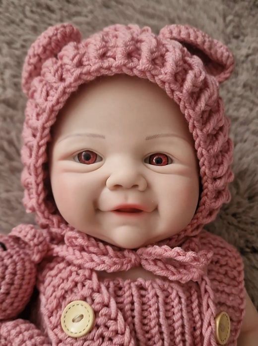 Bebelus reborn, silicon moale ca pielea, 43 cm