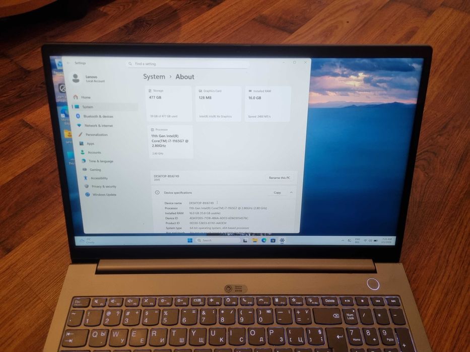 Лаптоп Lenovo ThinkBook 15 G2 Intel Core I7 11th 16 GB RAM 512 GB SSD
