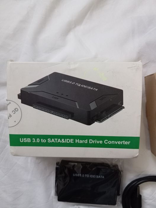 Adaptor USB 3.0 SATA & IDE – pentru HDD/SSD, complet, ca nou