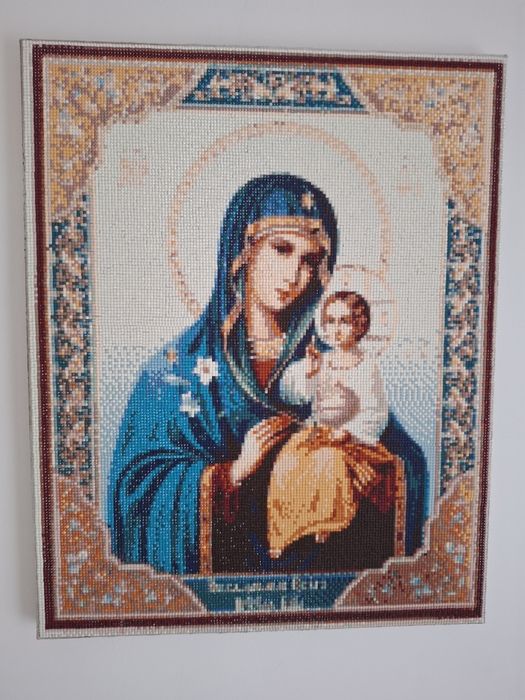 Vând icoana lucrata manual cu diamante