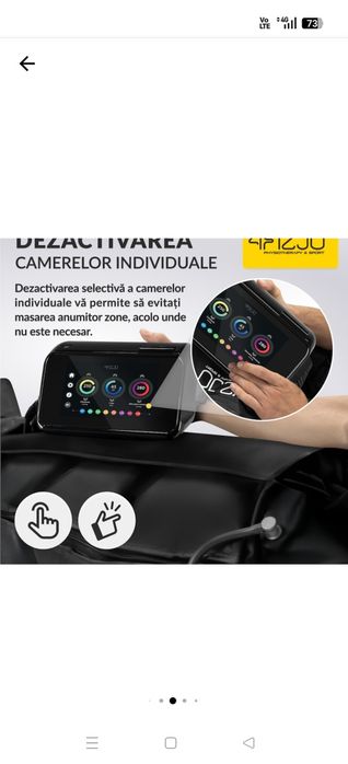 Aparat de drenaj limfatic, 4FIZJO, AIR COMPRESSION THERAPY SYSTEM EVO C8, 6 programe, 8 camere