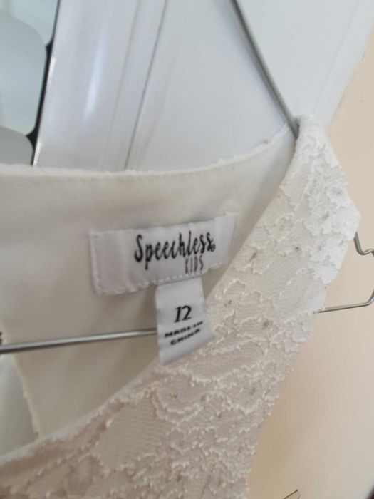 Детска официална бяла рокля 12 години