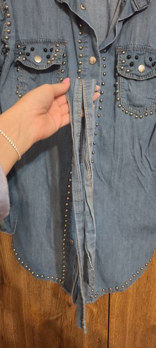 Дънкова риза с колан