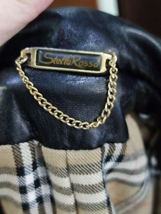 Натуральный кожаный плащ куртка