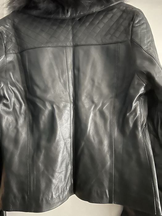 Яке от естествена кожа и естествена яка