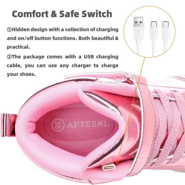 Дамски обувки с LED подсветка