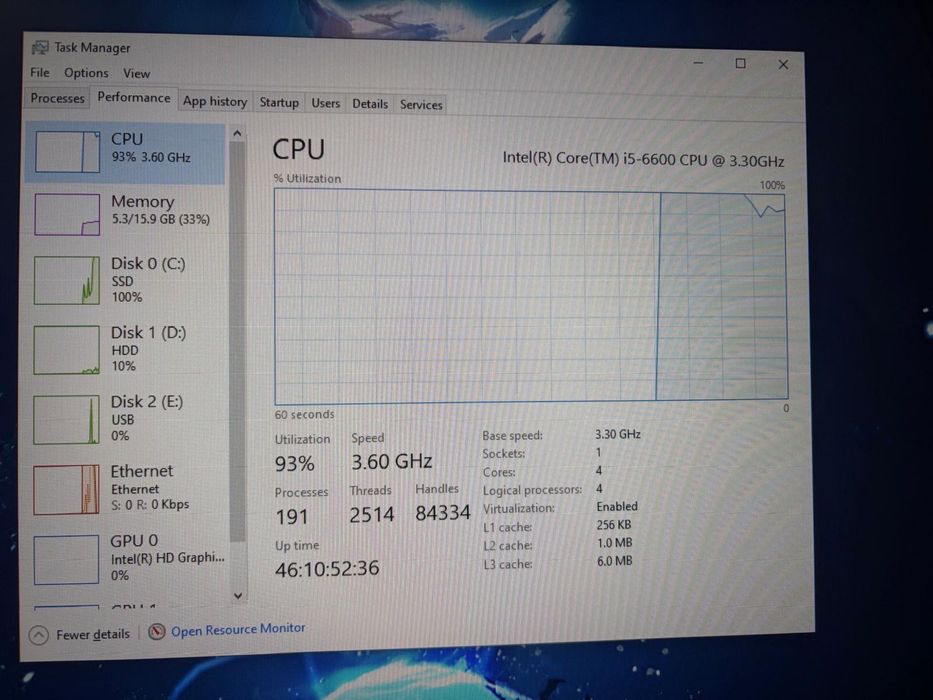 PC GAMING i5 6600-gtx 1060 6gb-16 gb RAM