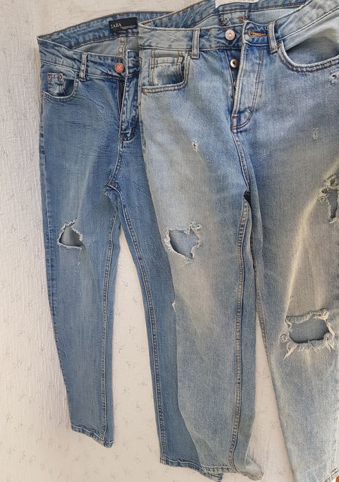 Женские джинсовые штаны.