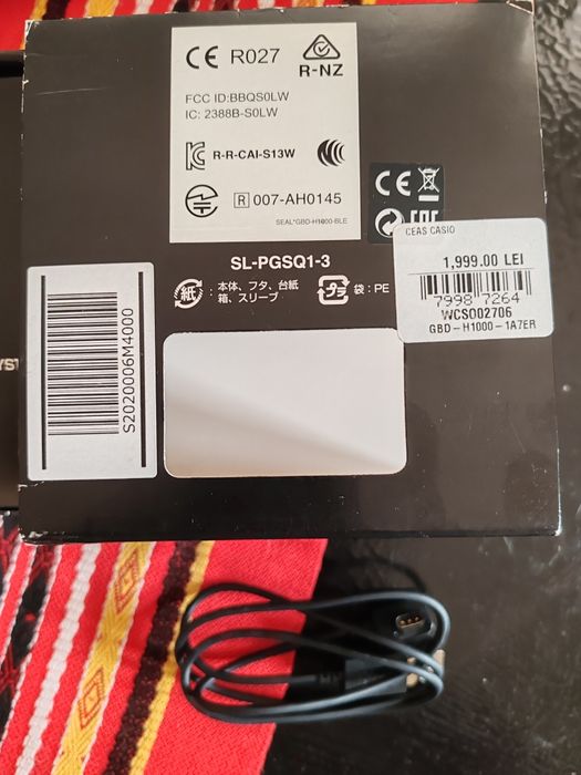 Casio GBD H 1000, în garanție