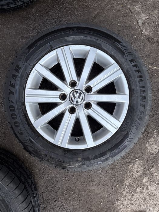 Set Jante Aliaj Originale VW 15 inch + Anvelope Goodyear 195/65 R15
