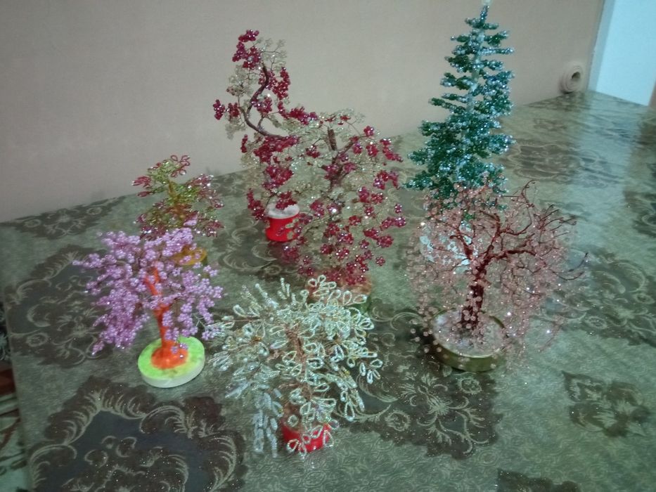 Бисер сувенир гул ва дарахтчалар!