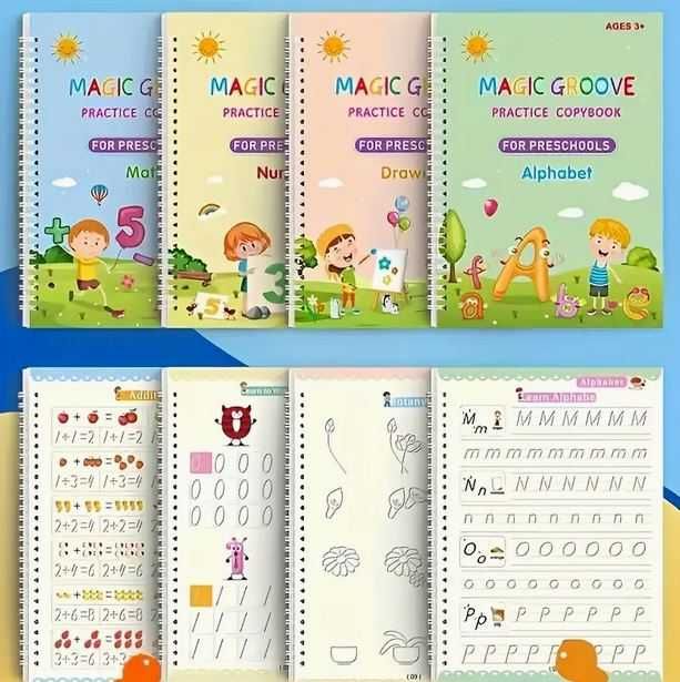 Set 4 caiete de exerciții pentru scris de mână, in engleza