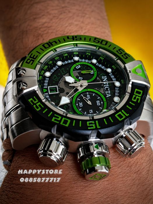 INVICTA Foxhound full metal Silver 57 mm, Инвикта нов мъжки часовник