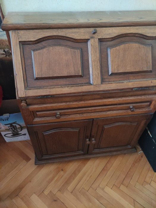 urgent Secretar / birou din stejar masiv, vintage