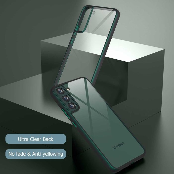 MATEPROX Husă transparentă Samsung Galaxy S22 rigidă,spate transparent