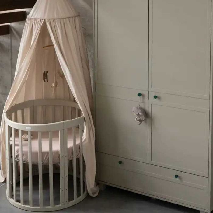 НОВО Кошара за Бебе Смарт 7в1 Овал, Детско Легло 0-10 год Olive