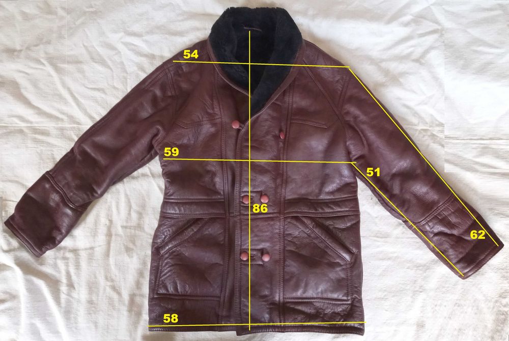 дебело зимно яке. естествена кожа