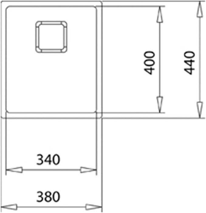 Кухненска мивка Teka Flexlinea 115000015 RS15 inox 34х40см Мивка за кухня правоъгълна