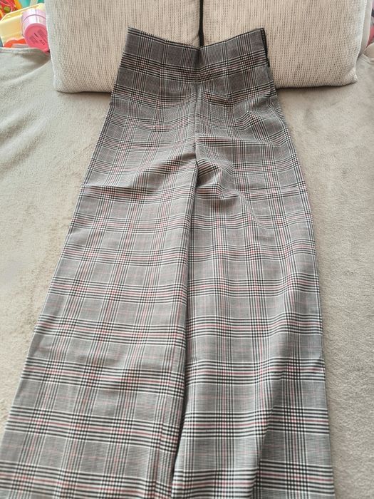 Pantaloni Zara Wide-Leg / Carouri Prince of Wales