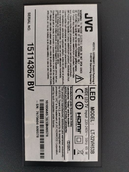 Vând televizor JVS Smart 32 inch 81 cm preț 400 fix