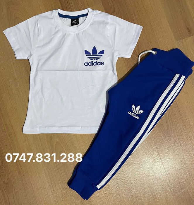 Trening Baieti ADIDAS din 3 Piese: Vesta,Pantaloni, Tricou,BUMBAC 100%